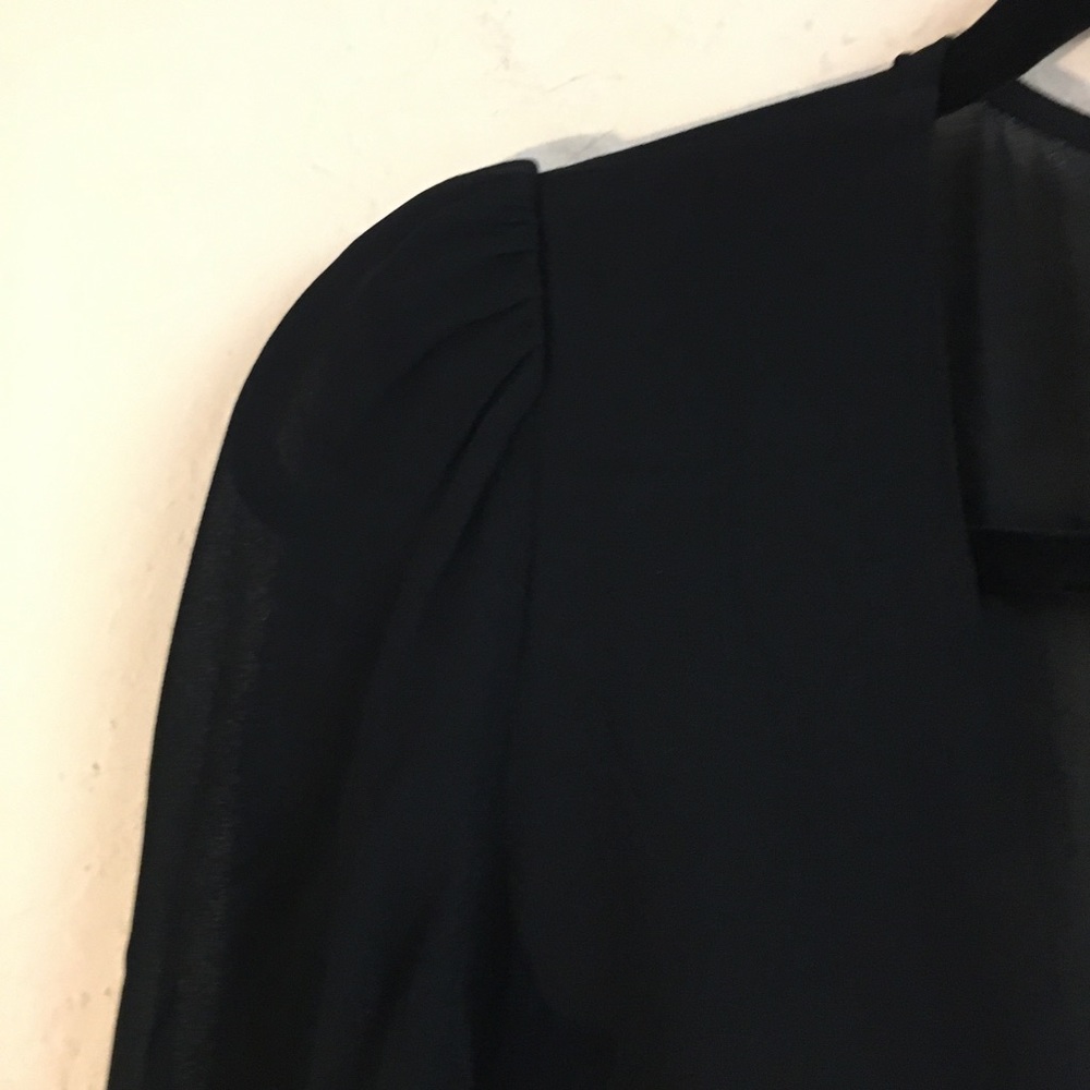 Reformation Mini Wrap Dress Size SP Black Party Cocktail Wedding Evening - Picture 3 of 15